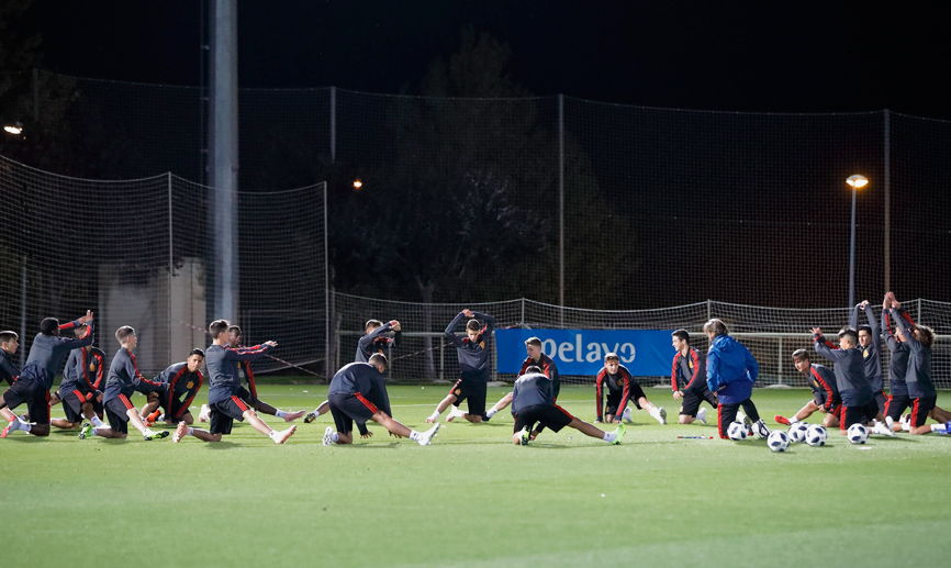 Los jugadores de la Selección española Sub-15 se entrenan en Las Rozas