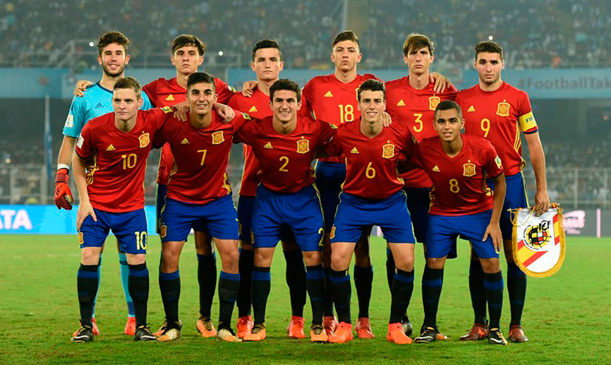 Once de la Selección española Sub-17 en la final de la Copa del Mundo frente a Inglaterra