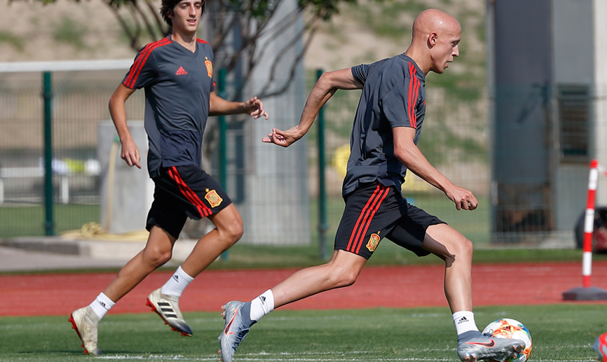 Entrenamiento de la Selección Sub-19 en la Ciudad del Fútbol