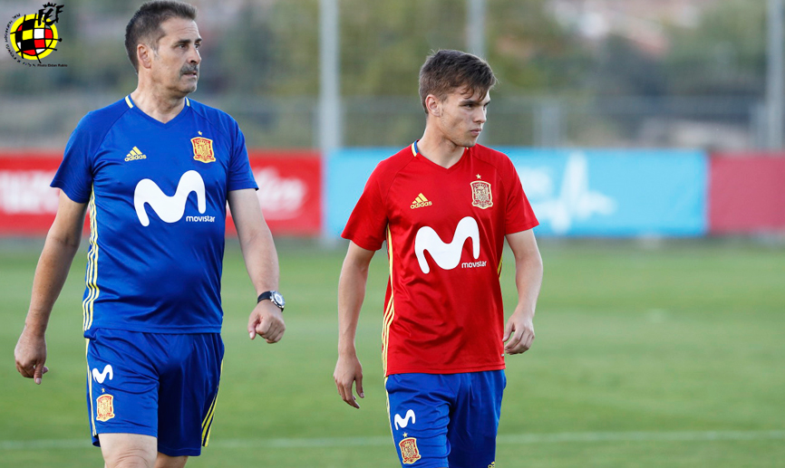 El jugador internacional Aleix Febas junto al preparador físico Juan Carlos Gómez Perlado