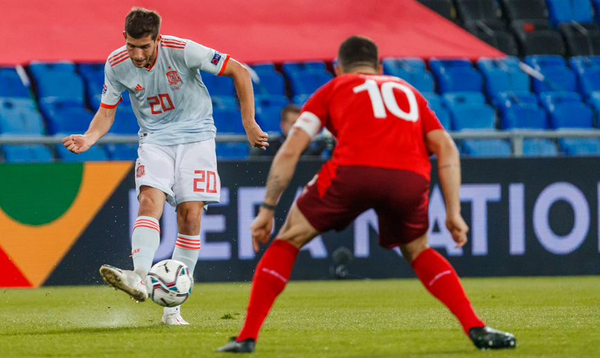 Sergi Roberto durante el encuentro entre Suiza y España jugado en Basilea