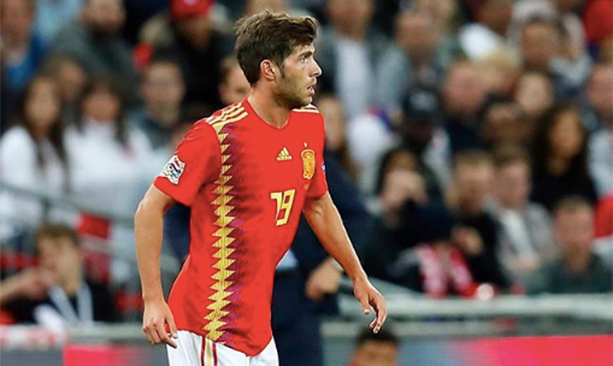 Sergi Roberto en el último partido ante Inglaterra