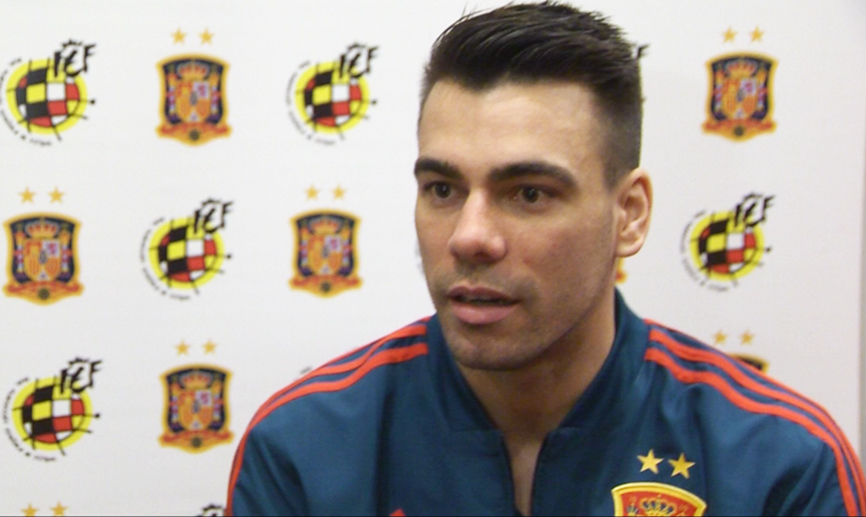 Sergio Lozano durante la entrevista con SEFUTBOL en Liubliana