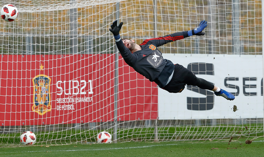 Antonio Sivera, guardameta de la Selección española Sub-21