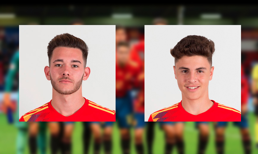 Ismael Armenteros e Iván Morante, en el equipo del torneo del Europeo Sub-17