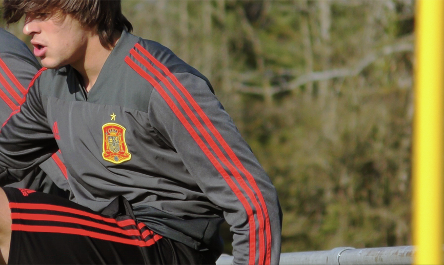 Pablo Moreno en un momento del entrenamiento