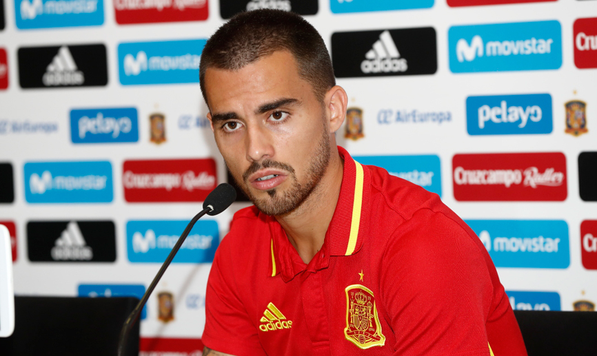 Suso en rueda de prensa de la Selección