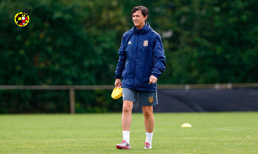 Toña Is en un entrenamiento de la Selección