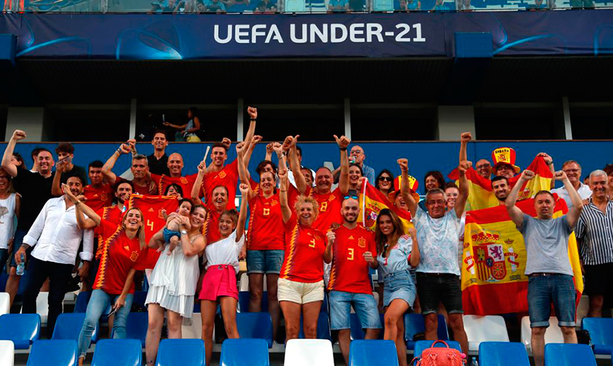 Afición española en Reggio Emilia