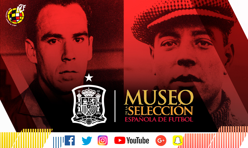 Telmo Zarra y Ricardo Zamora, Leyendas de la selección española de fútbol
