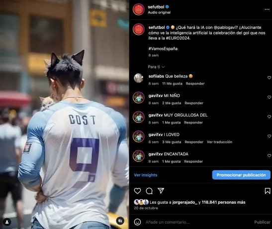 Vídeo de Gavi creado con IA