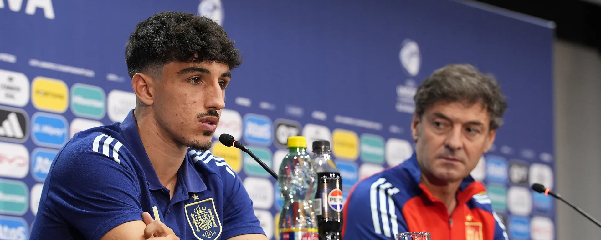 Santi Denia y Diego López, en la rueda de prensa