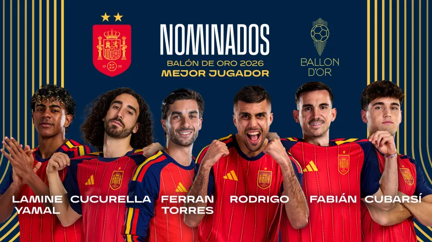 España, protagonista en las nominaciones al Balón de Oro