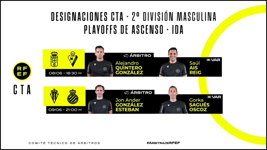 OFICIAL I Estos son los árbitros designados para dirigir la ida de los ...