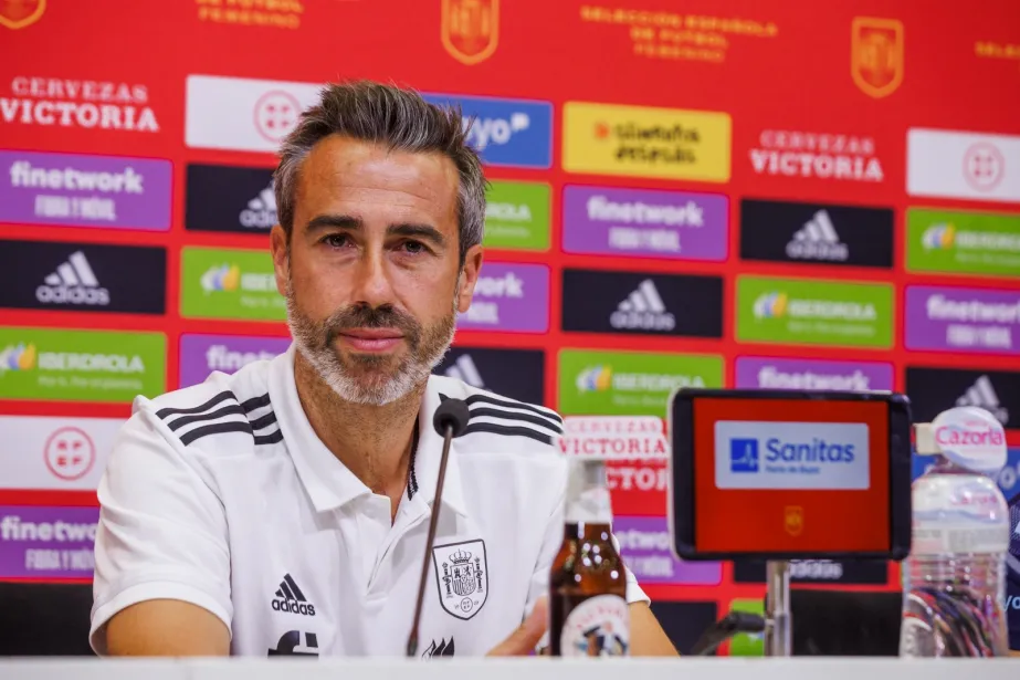 Jorge Vilda, en la conferencia de prensa previa al encuentro frente a Ucrania
