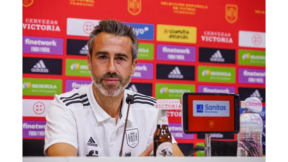 Jorge Vilda, en la conferencia de prensa previa al encuentro frente a Ucrania