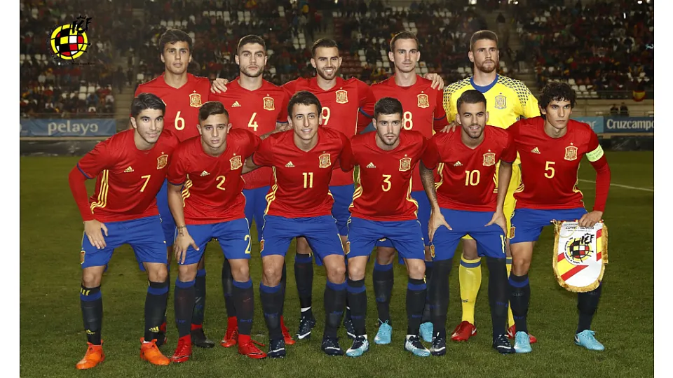 El once inicial de la Sub-21 en el partido contra Islandia