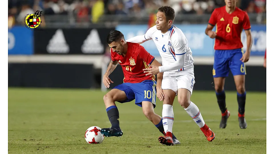 Dani Ceballos en una acción del partido
