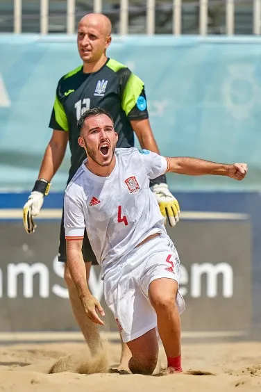 La Selección Española fe Fútbol Playa, ante Ucrania.