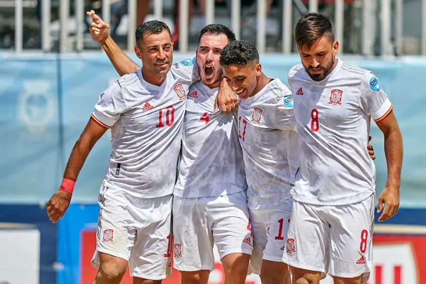 La Selección Española fe Fútbol Playa, ante Ucrania.