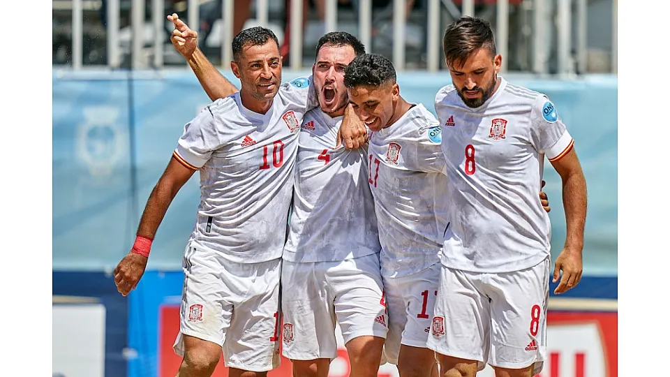 La Selección Española fe Fútbol Playa, ante Ucrania.