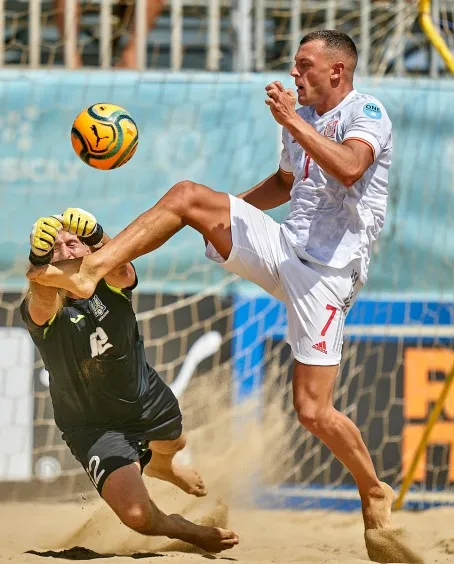 La Selección Española fe Fútbol Playa, ante Ucrania.