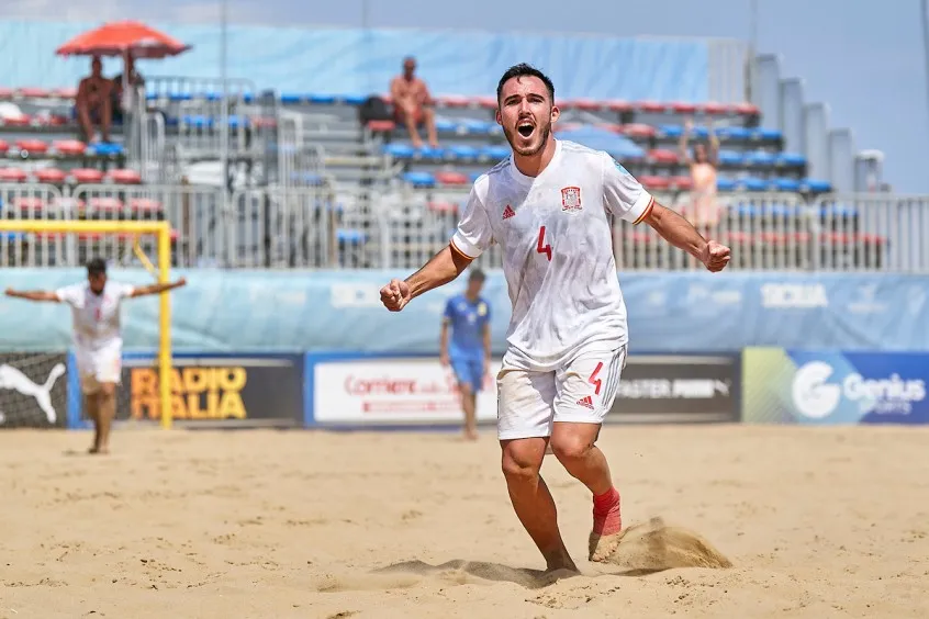 La Selección Española fe Fútbol Playa, ante Ucrania.