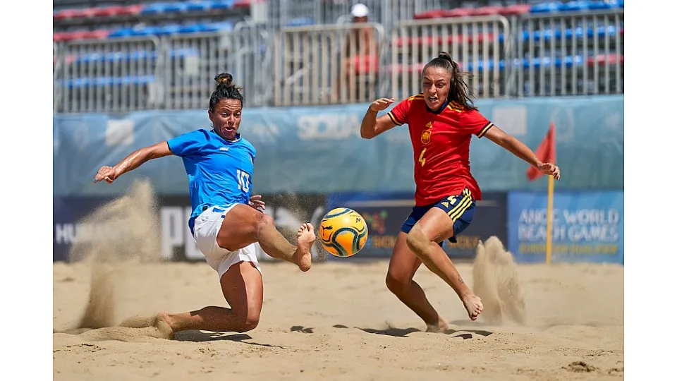 La Selección Española Femenina de Fútbol Playa.