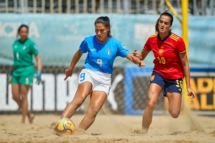 La Selección Española Femenina de Fútbol Playa.
