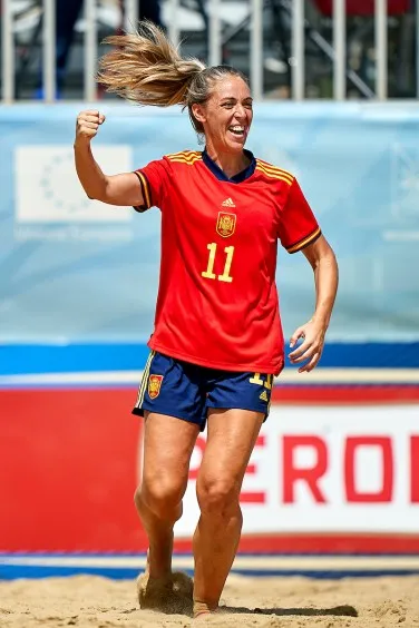 La Selección Española Femenina de Fútbol Playa.