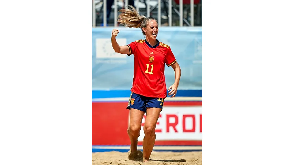 La Selección Española Femenina de Fútbol Playa.