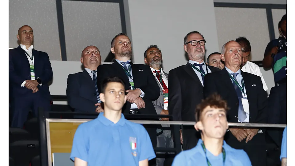 La Selección Española Sub-19 de Fútbol Sala, ante Ucrania.