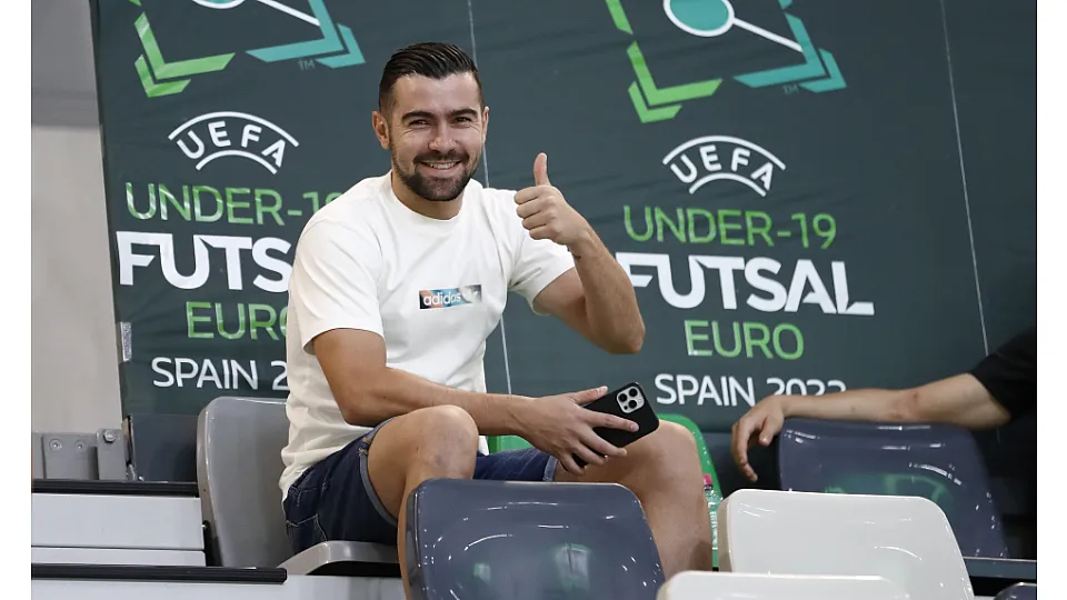 La Selección Española Sub-19 de Fútbol Sala, ante Ucrania.