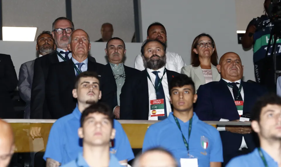 La Selección Española Sub-19 de Fútbol Sala, ante Ucrania.