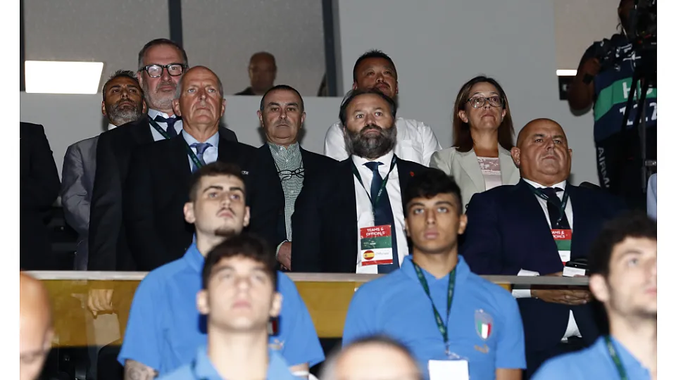 La Selección Española Sub-19 de Fútbol Sala, ante Ucrania.