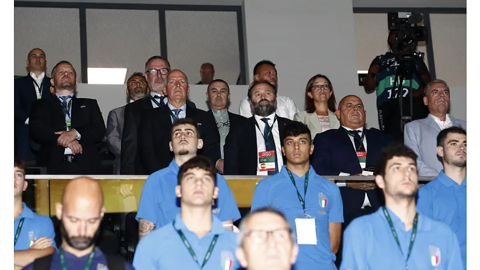 La Selección Española Sub-19 de Fútbol Sala, ante Ucrania.