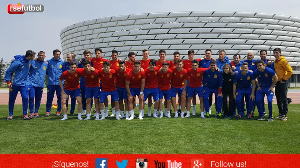 Primer entrenamiento de la Selección de española en Baku