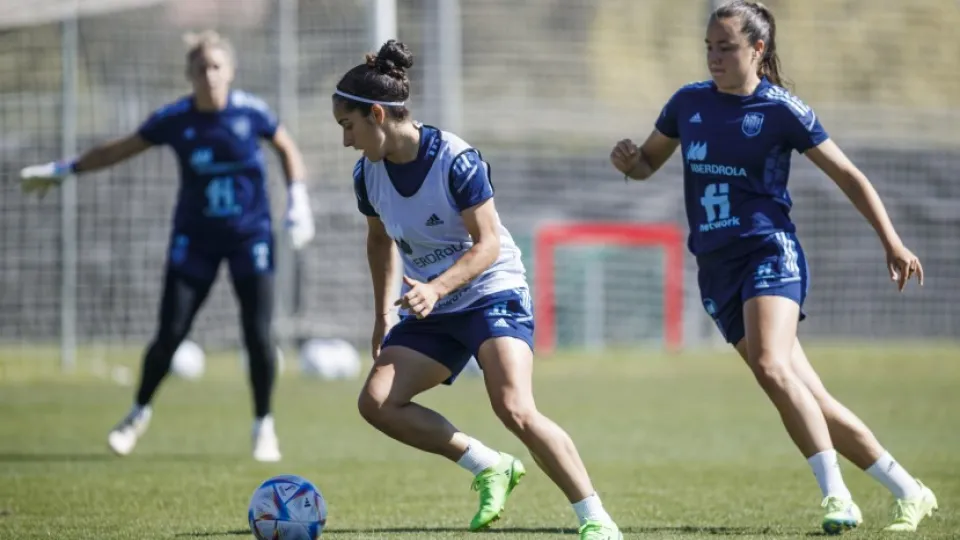 Oihane en un entrenamiento en Las Rozas