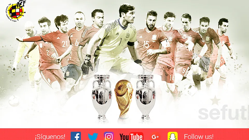 Los Once jugadores que ganaron las tres copas con la Selección española