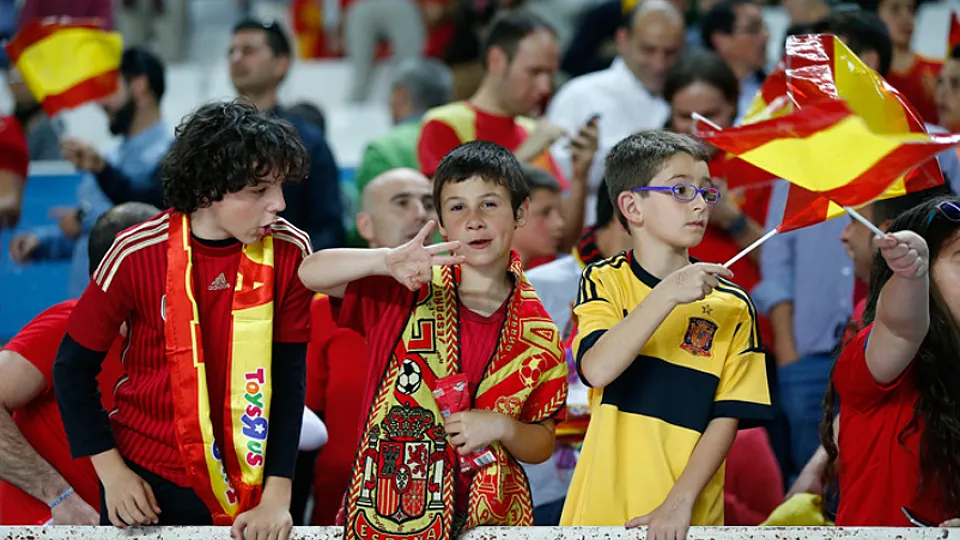 Afición española en la grada