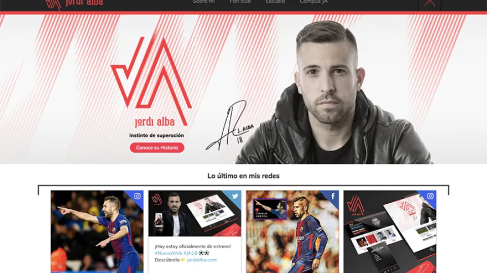 Nueva web de Jordi Alba