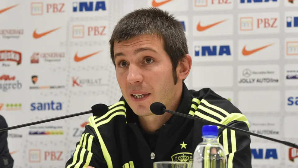 Albert Celades en rueda de prensa tras la victoria en Rijeka