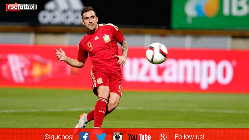 Gol de Alcácer con la Selección española