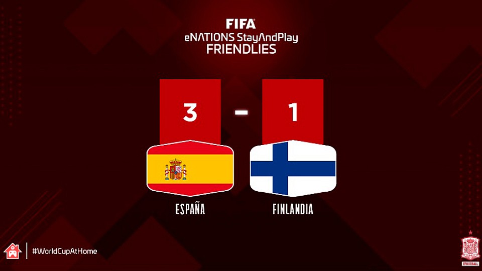 España se impone a Finlandia en el amistoso de eFootball