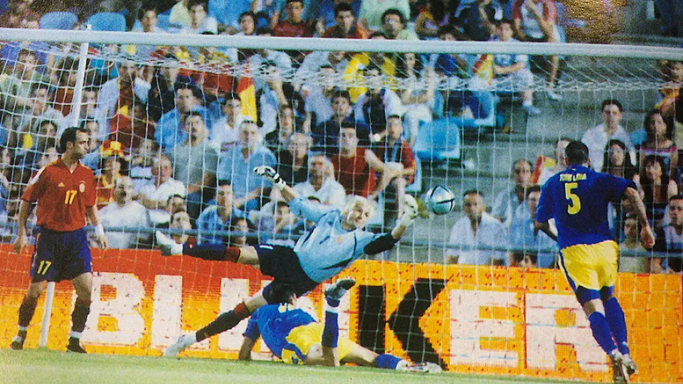 España, en Getafe, jugando ante Andorra en 2004