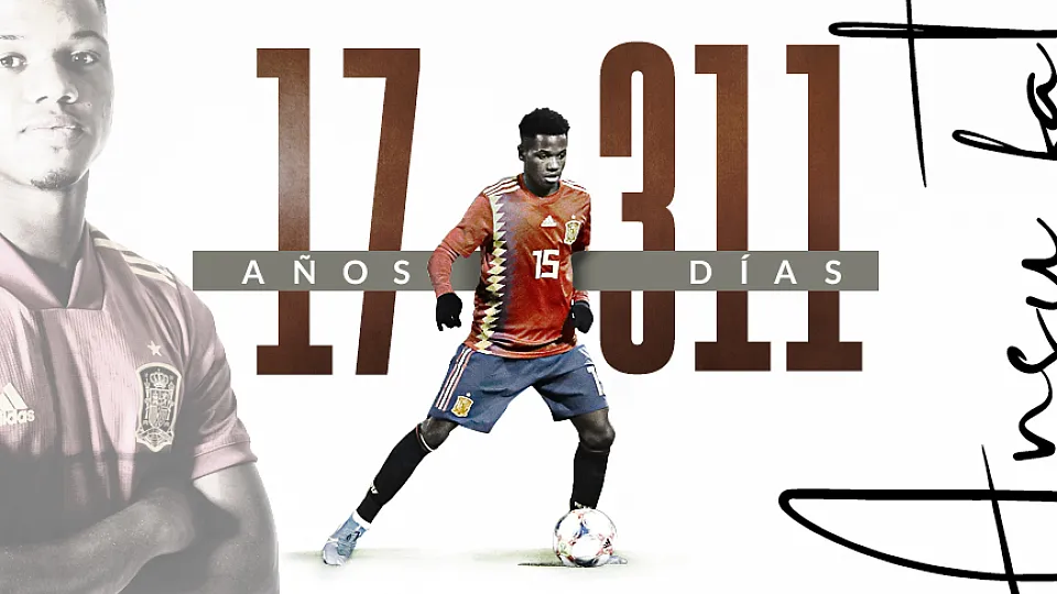Ansu Fati, el goleador más joven en la historia de la Selección española