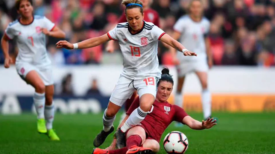 Momento del partido entre Inglaterra y España disputado el pasado mes de abril en Swindon