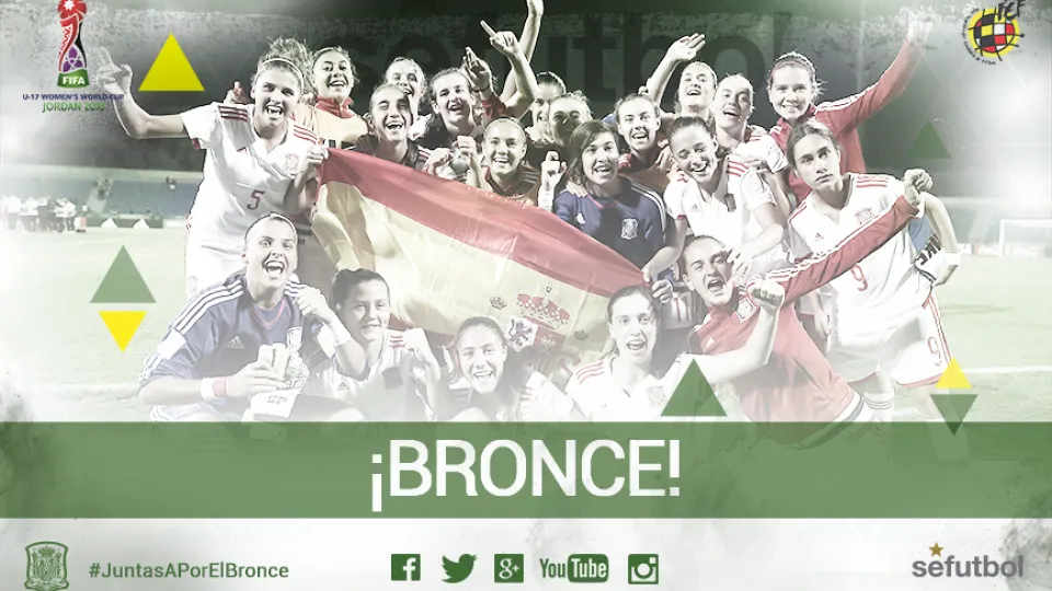 La Selección Sub-17 femenina consigue la tercera posición en el Campeonato del Mundo