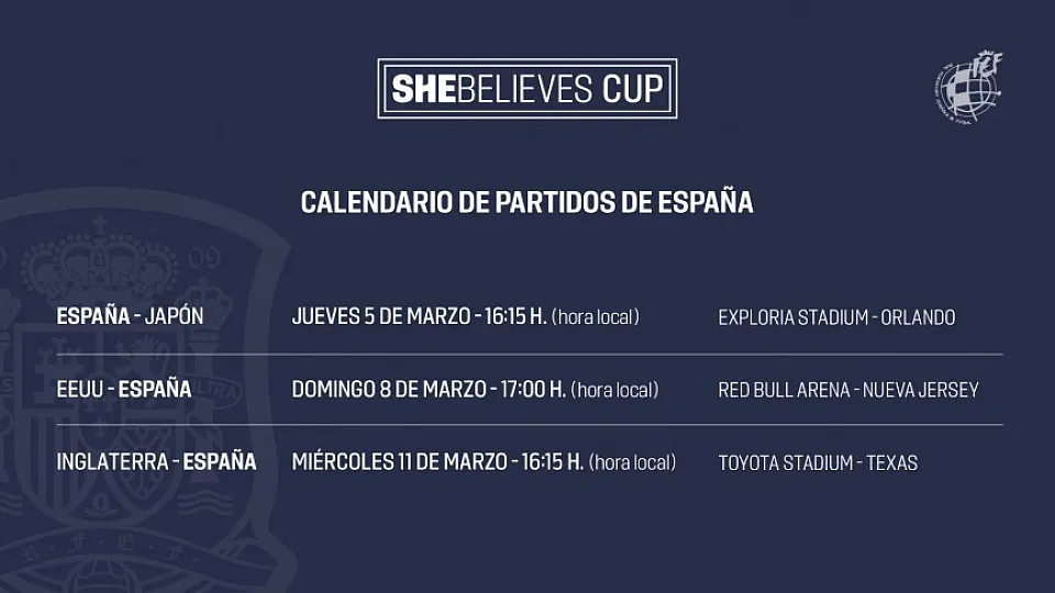 La SheBelieves Cup será retransmitida por Teledeporte