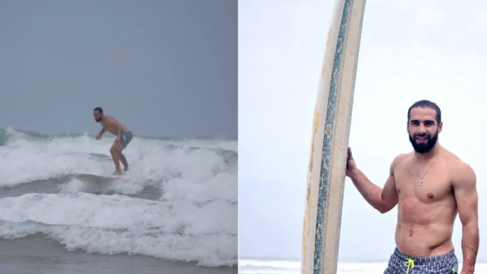 Carvajal surfea en sus vacaciones